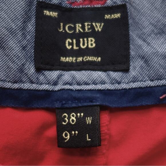 J. Crew Shorts Men’s Size 38”W 9” Inseam Orange Flat Front - Picture 3 of 4